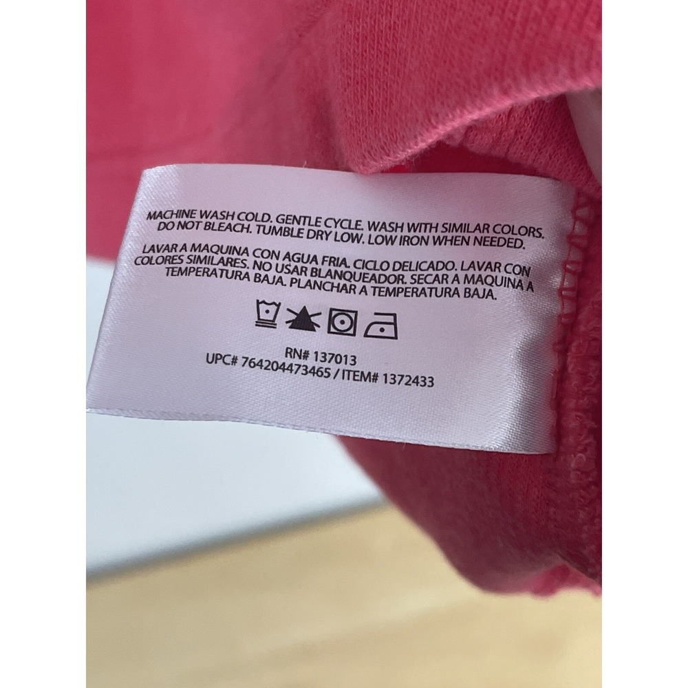 ORVIS Womens Medium Pink 1/4 Zip Sweater Ribbed Knit Floral Flip Trim Sweatshirt - Picture 4 of 5